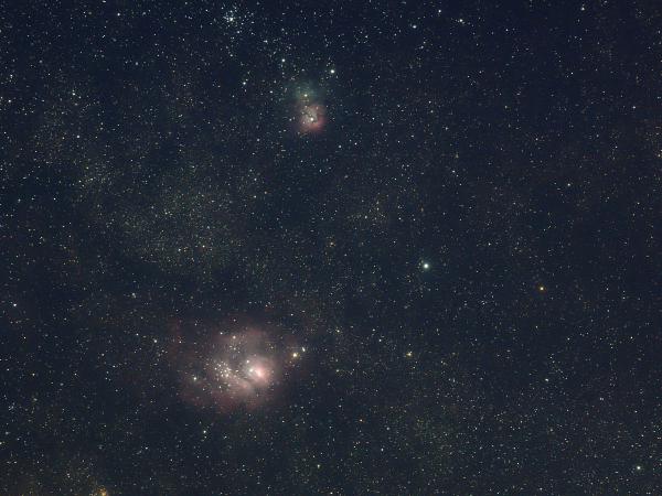 Lagunen- und Trifidnebel