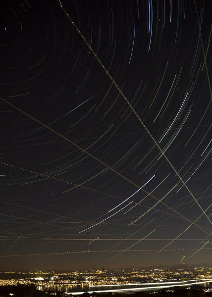 Star- und Aircraft-Trails in Zürich