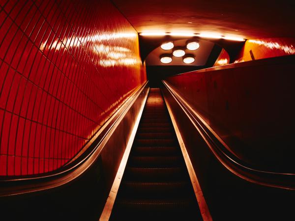 Treppe in Rot