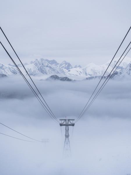 Fellhornbahn im Nebel