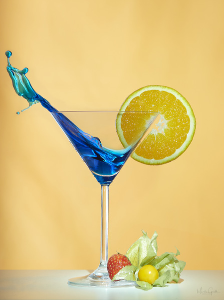 Cocktail in blau