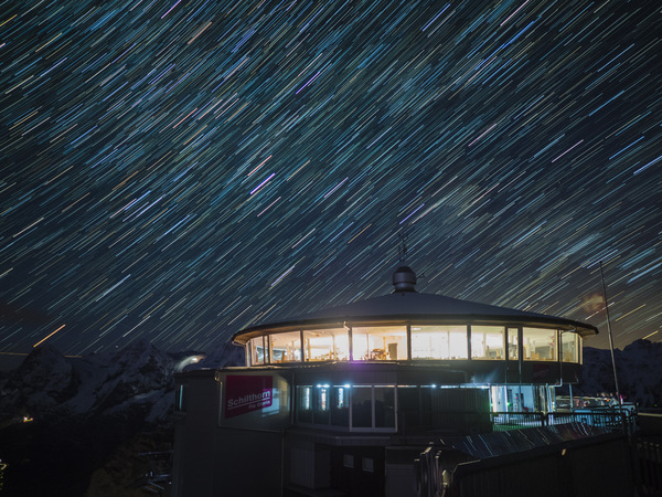 Startrail Piz Gloria Schilthorn