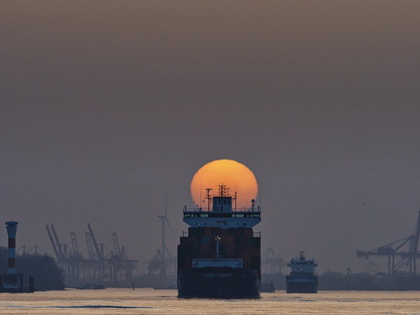 Sonnenaufgang heute an der Elbe 1