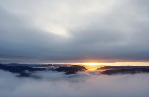 Nebel + Sonne + Wolken