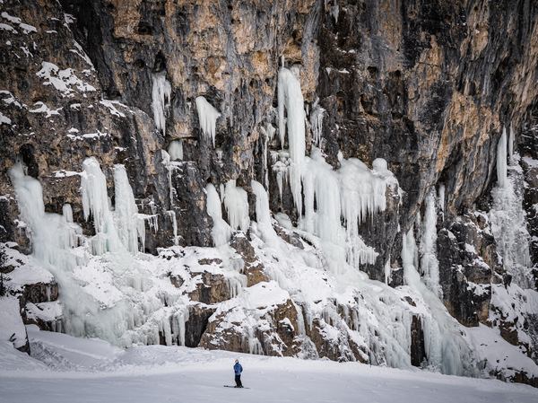 gefrorener Wasserfall