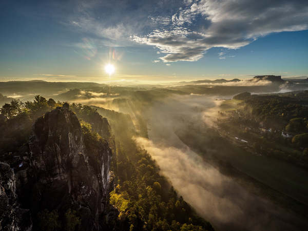 Sonnenaufgang an der Bastei