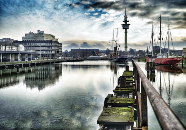 Blick auf den Museumshafen