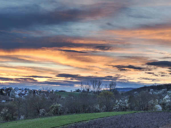 Sonnenuntergang am Ostermontag