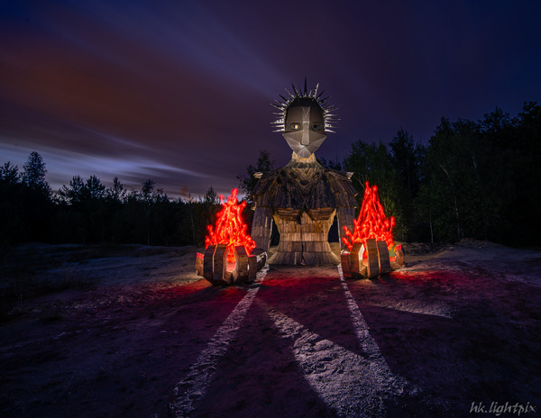 Burning woman