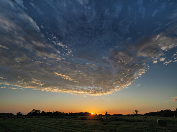 Elbmarsch lezte Sonnenstrahlen