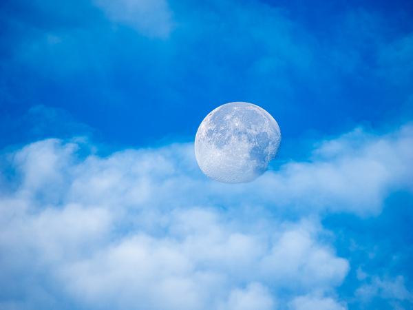 Mond am Morgen